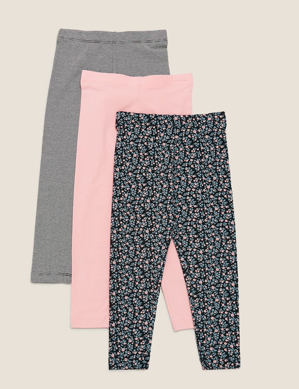 3pk Cotton Printed Leggings 2 of 6
