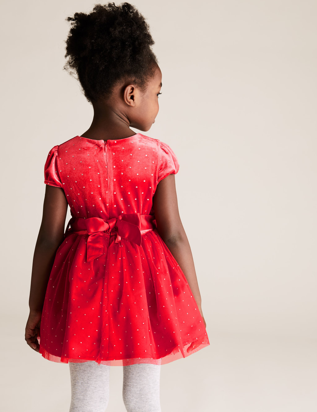 Velvet Glitter Spotted Prom Dress (2-7 Yrs) 4 of 4