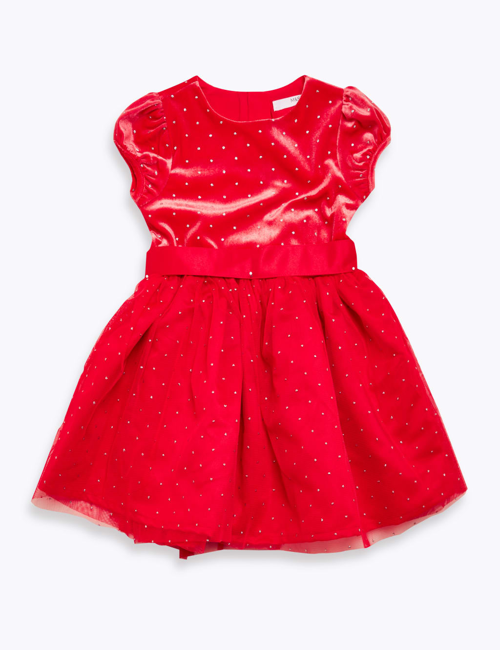 Velvet Glitter Spotted Prom Dress (2-7 Yrs) 2 of 4