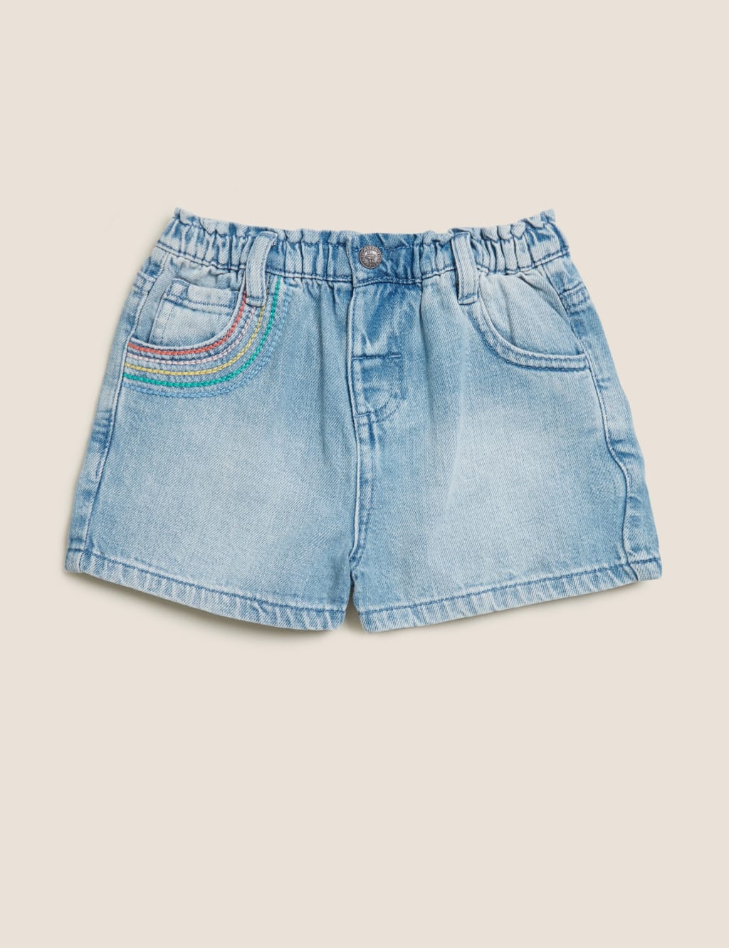 Rainbow jean shorts clearance