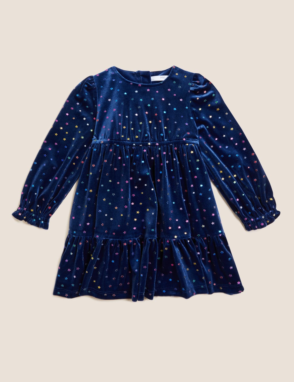 Velvet Star Print Dress (2-7 Yrs) 2 of 4