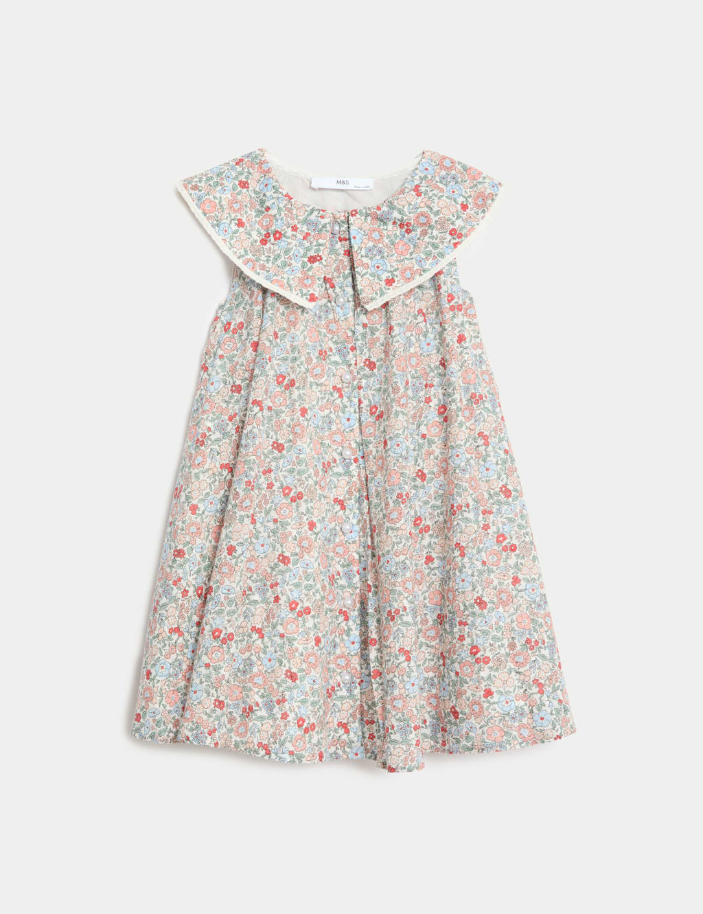 Pure Cotton Floral Dress (2-8 Yrs) 2 of 4
