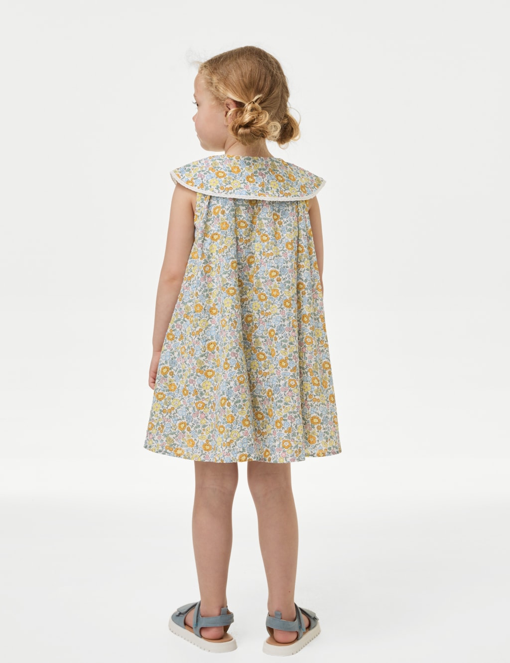 Pure Cotton Floral Dress (2-8 Yrs) 4 of 4