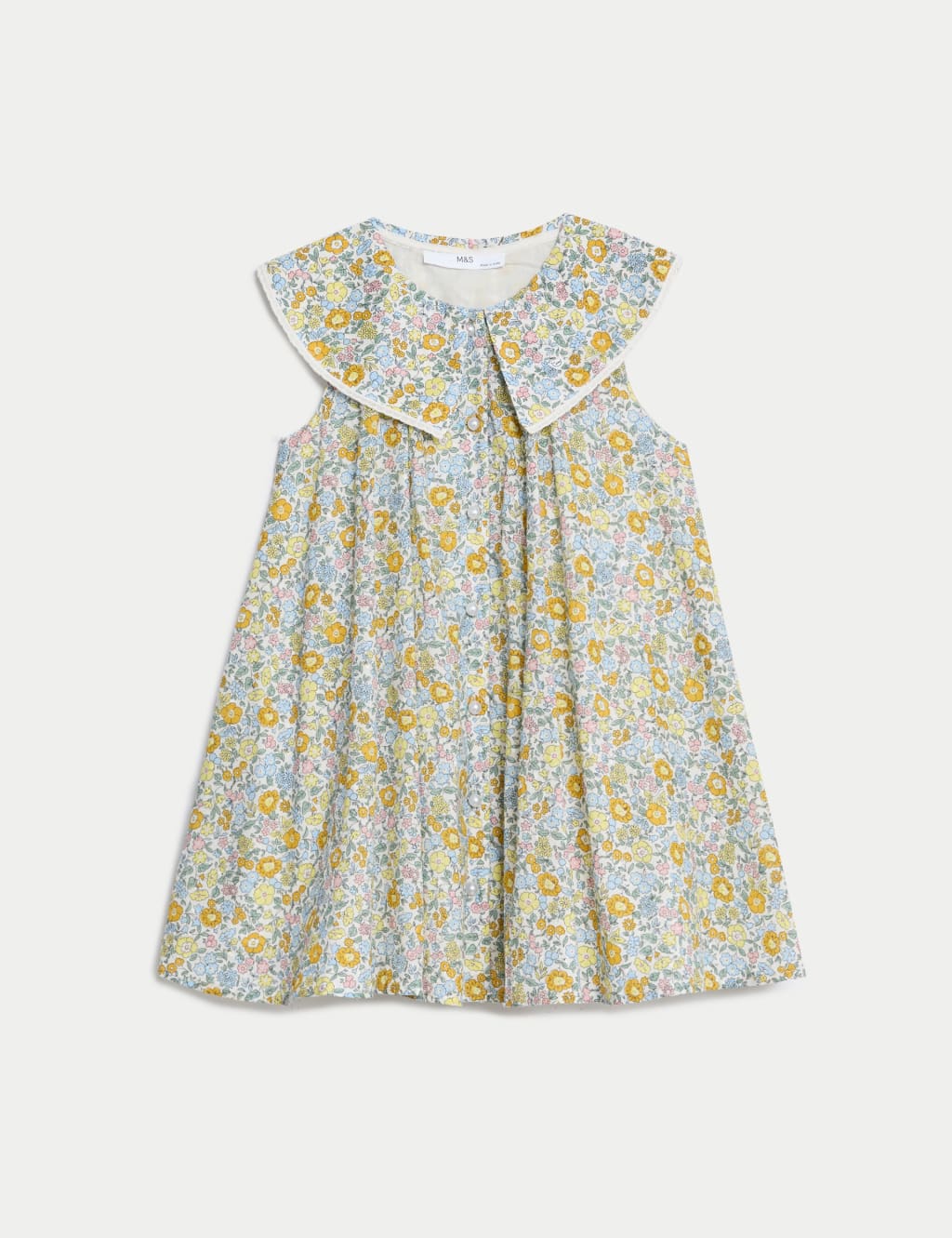 Pure Cotton Floral Dress (2-8 Yrs) 2 of 4