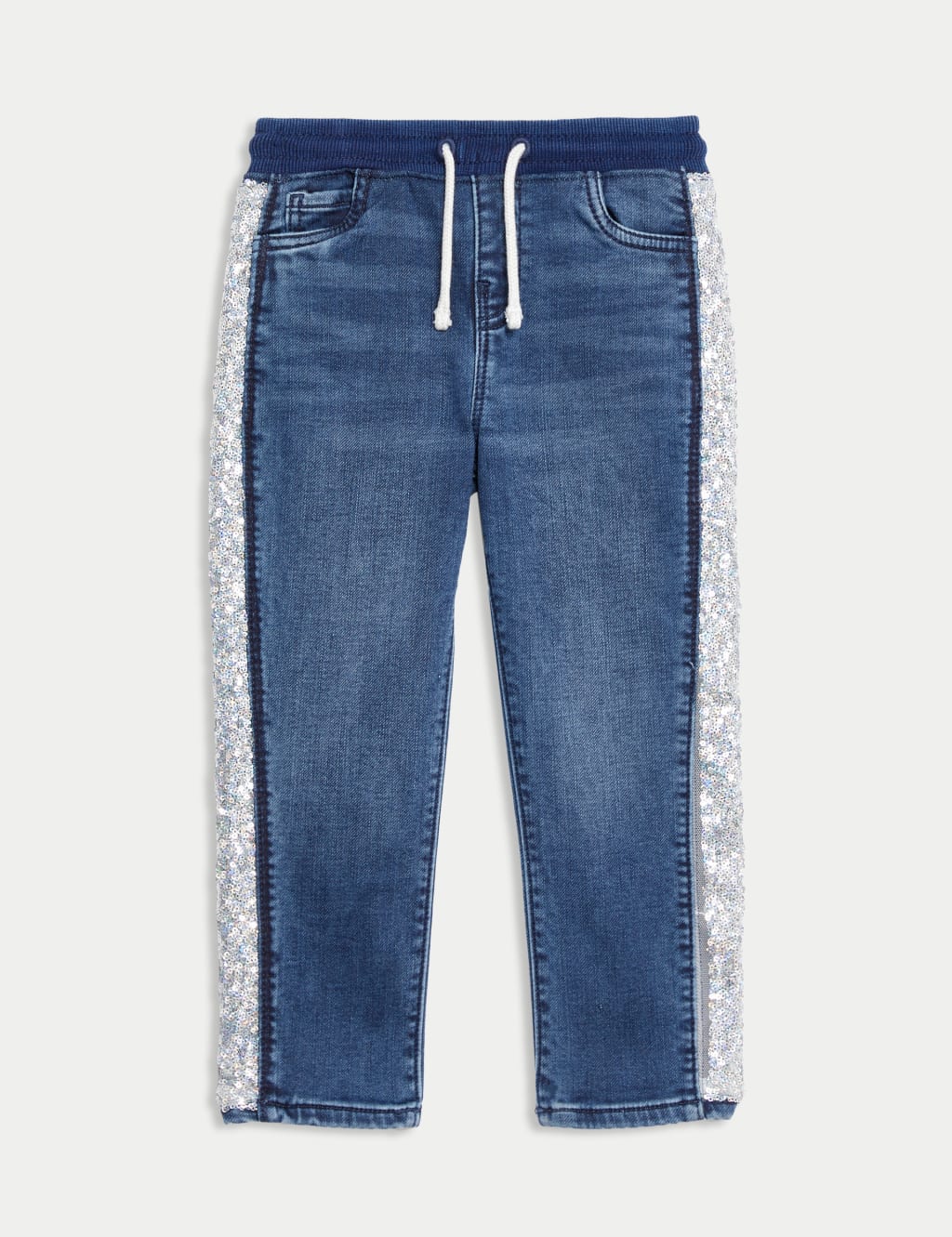 Side tape jeans for girls hotsell