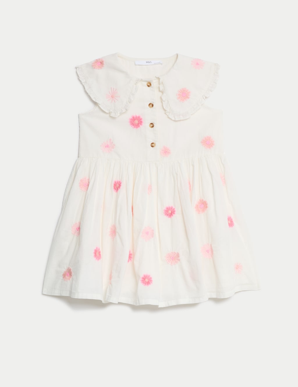 Pure Cotton Embroidered Dress (2-8 Yrs) 2 of 4