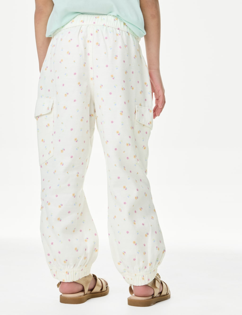 Cotton Rich Ditsy Floral Parachute Trousers (2-8 Yrs) 5 of 5