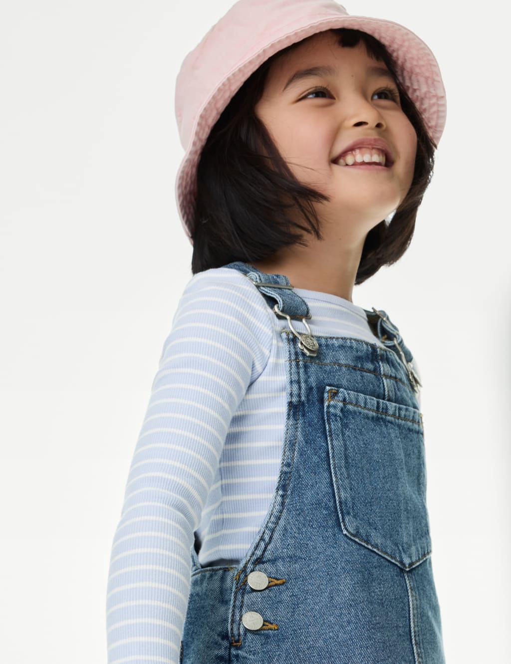 2pc Cotton Rich Denim Pinafore Outfit (2-10 Yrs) 3 of 4