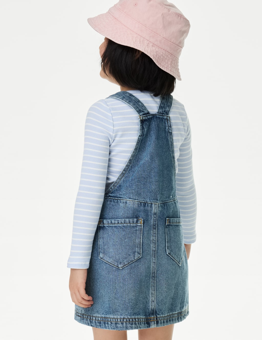 2pc Cotton Rich Denim Pinafore Outfit (2-10 Yrs) 4 of 4