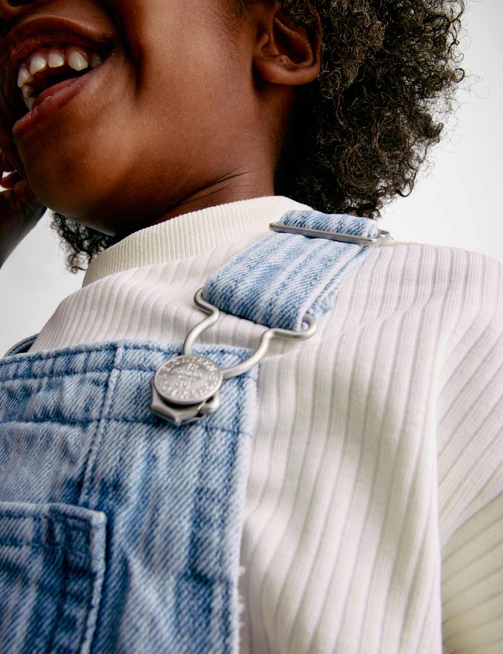 Denim Stripe Pinafore Outfit (2-8 Yrs) 3 of 8