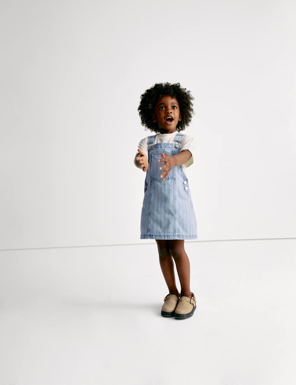 Denim Stripe Pinafore Outfit (2-8 Yrs) 4 of 8