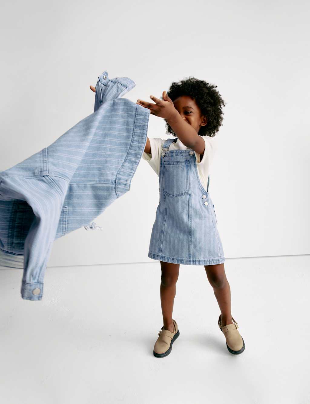 Denim Stripe Pinafore Outfit (2-8 Yrs) 6 of 8