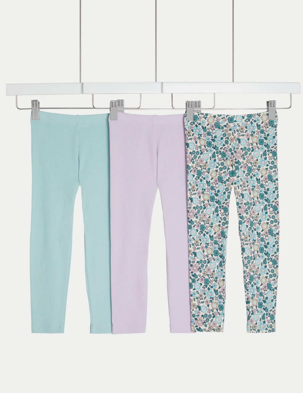 3pk Cotton Rich Ribbed Leggings 2 8 Yrs