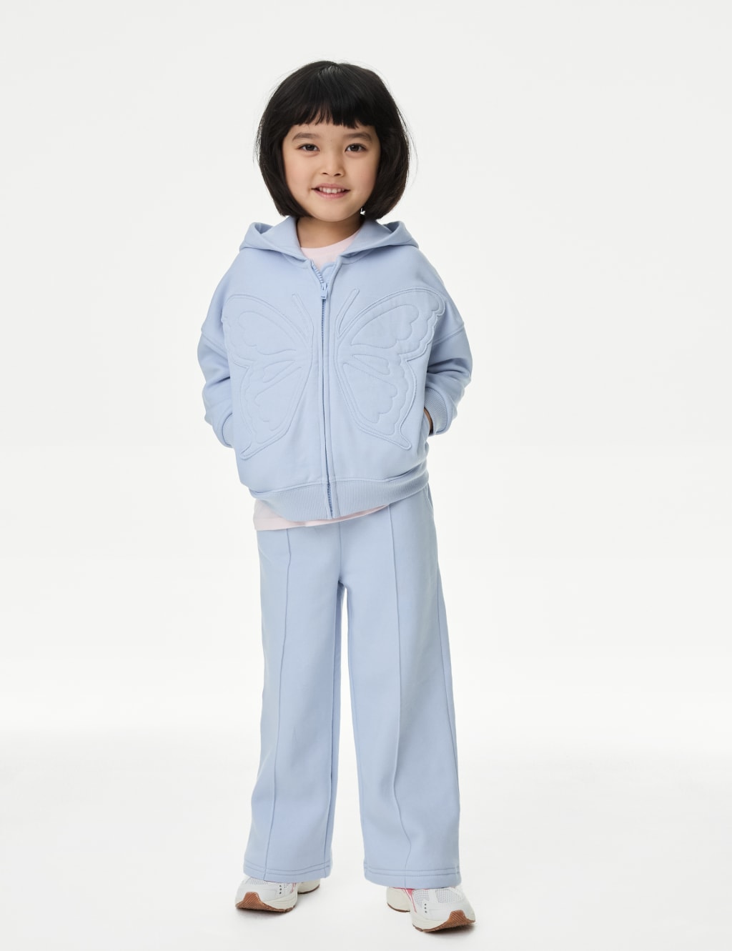 2pc Cotton Rich Butterfly Hoodie Tracksuit (2-8 Yrs) 3 of 6