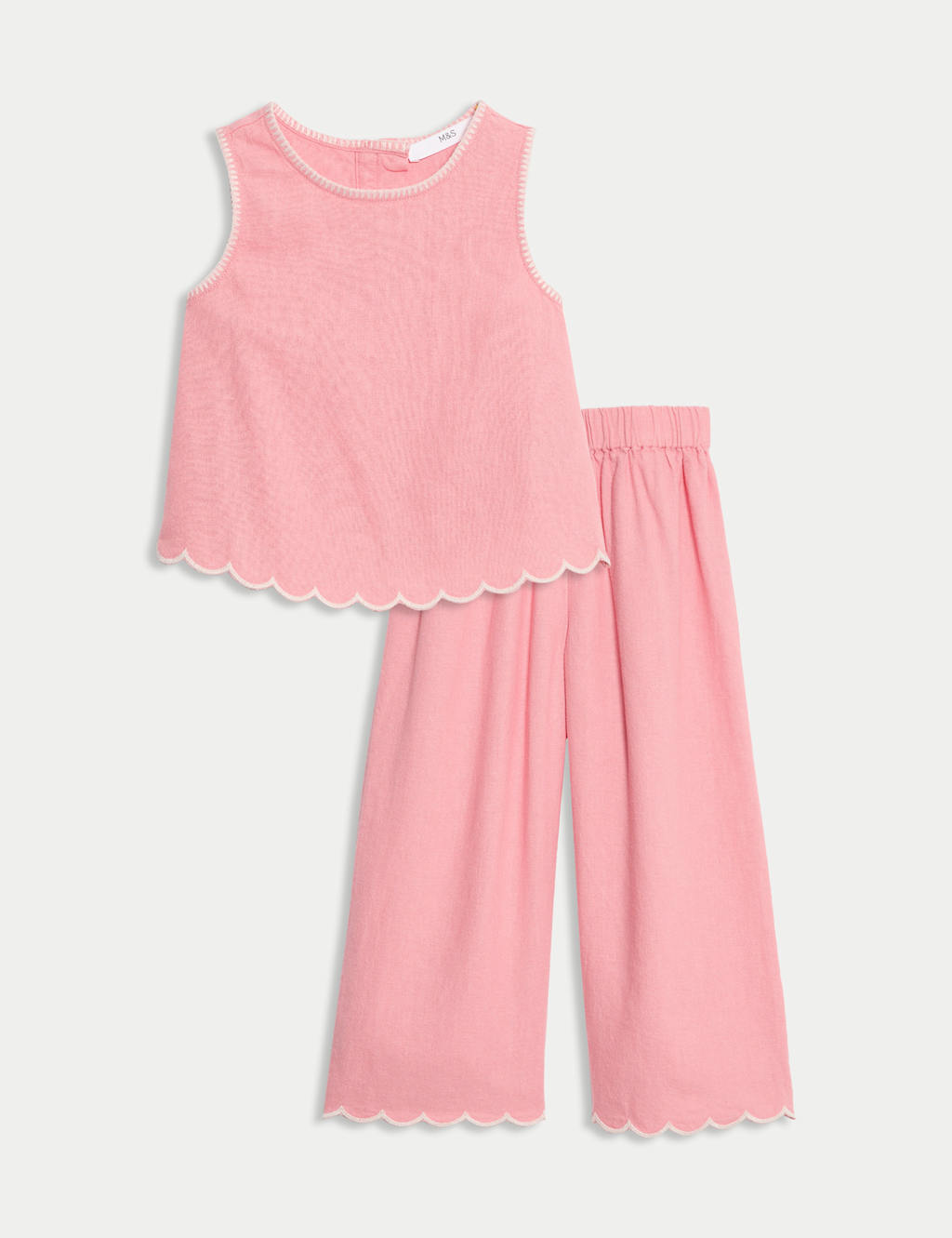 2pc Linen Cotton Crinkle Top and Trousers (2-16 Yrs) 2 of 8