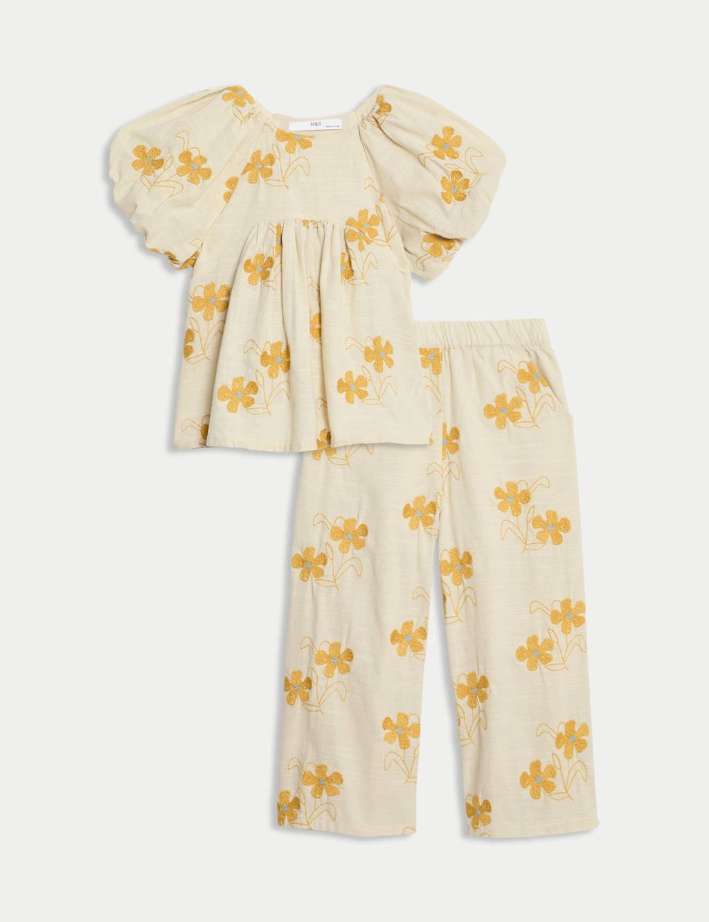 Pure Cotton Floral Woven Outfit (2-8 Yrs) 2 of 4
