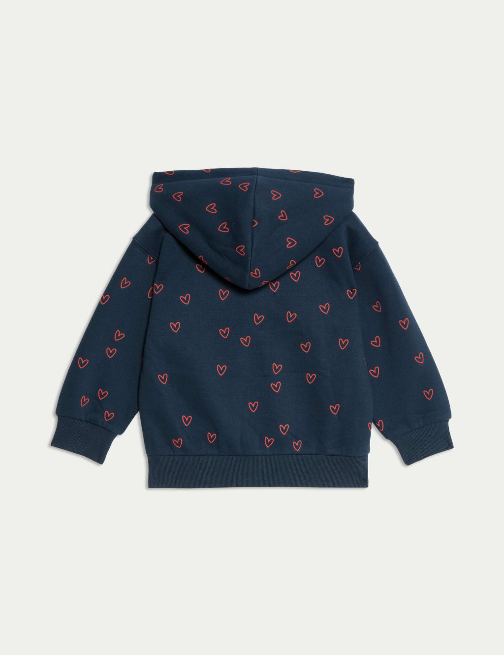 Cotton Rich Heart Print Hoodie (2-8 Yrs) 5 of 5