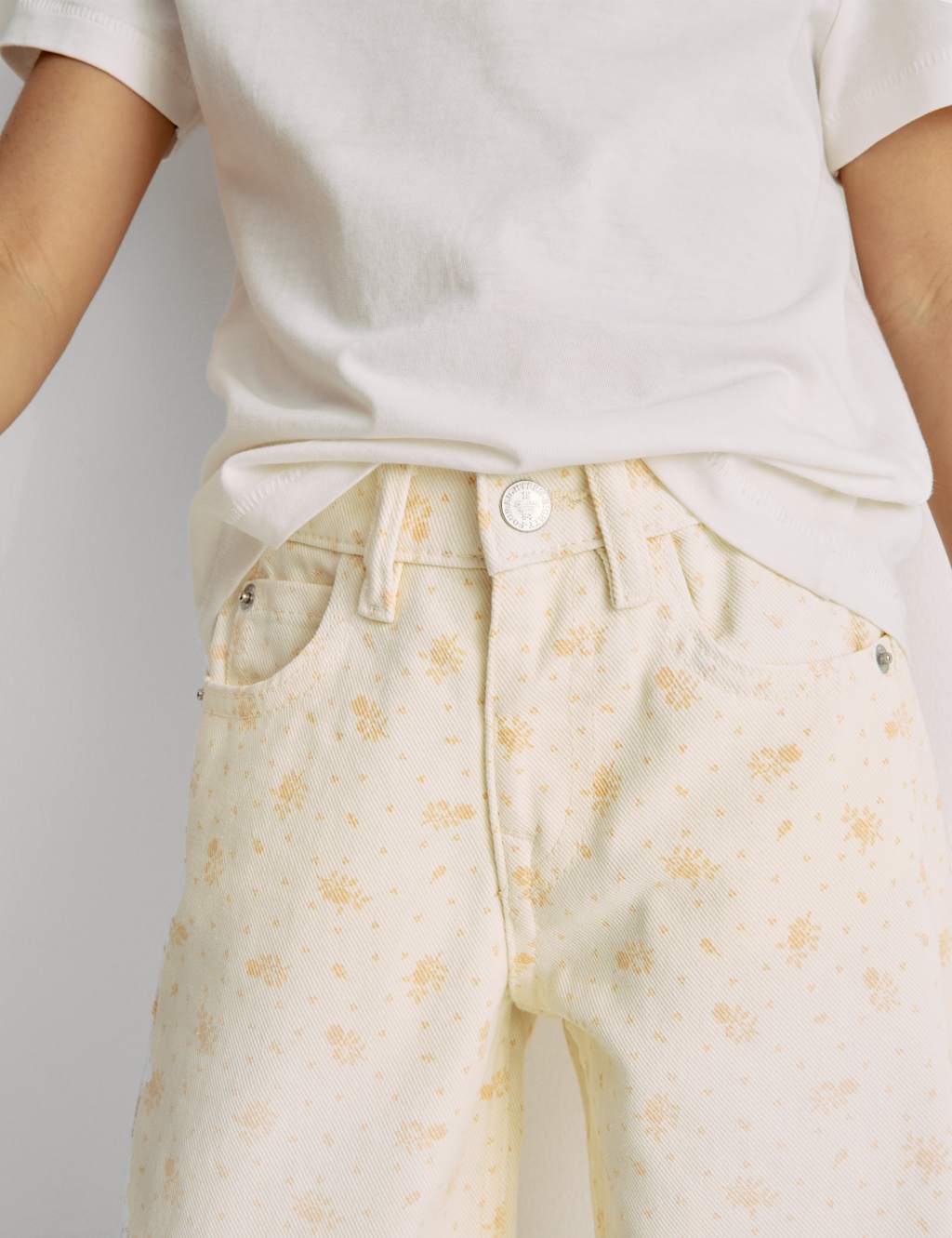 Wide Leg Pure Cotton Jeans (2-16 Yrs) 3 of 7