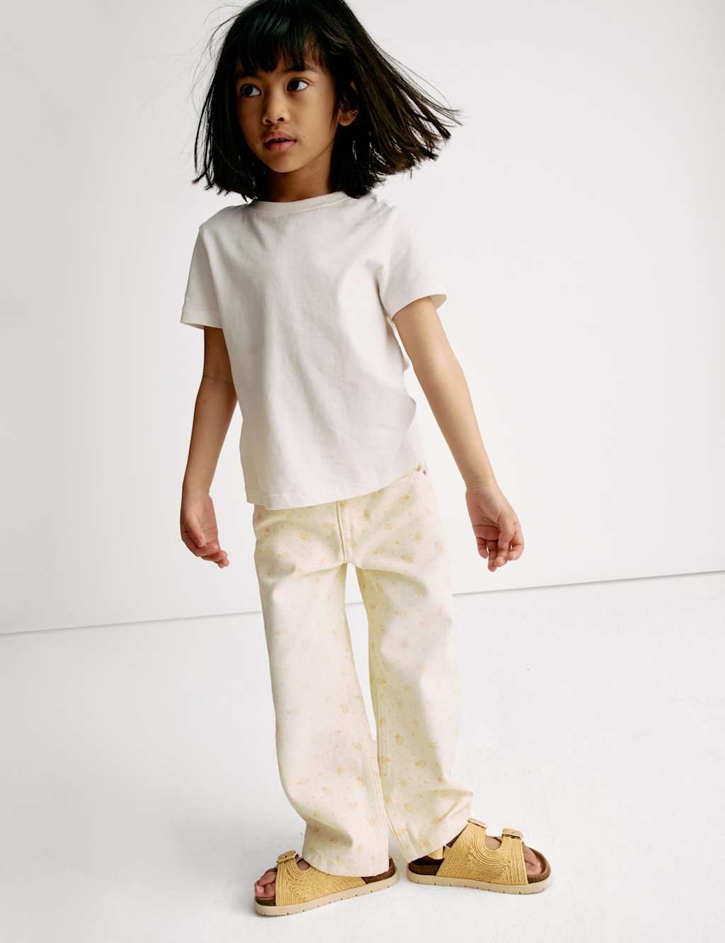 Wide Leg Pure Cotton Jeans (2-16 Yrs) 5 of 7