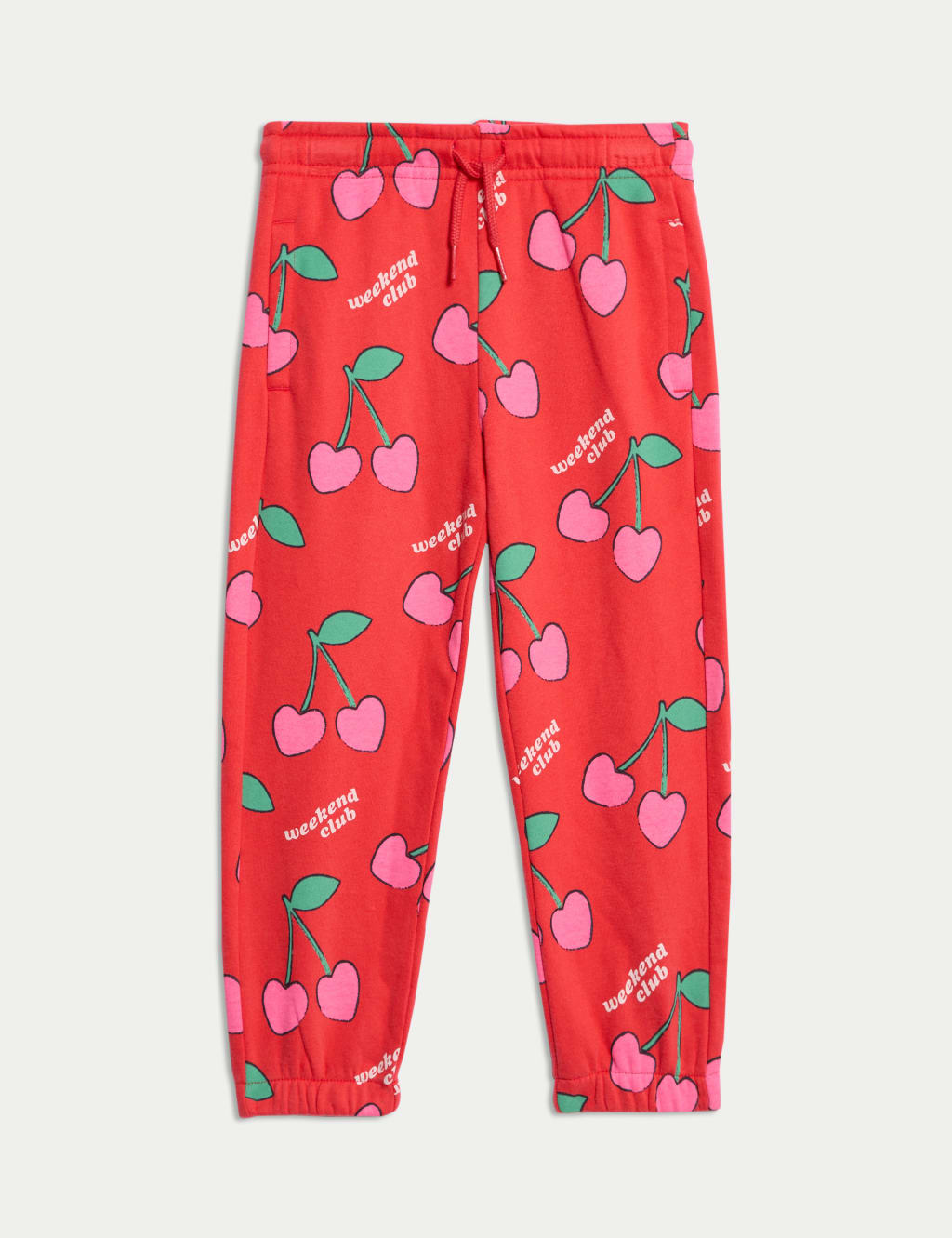 Cherry print sweatpants sale
