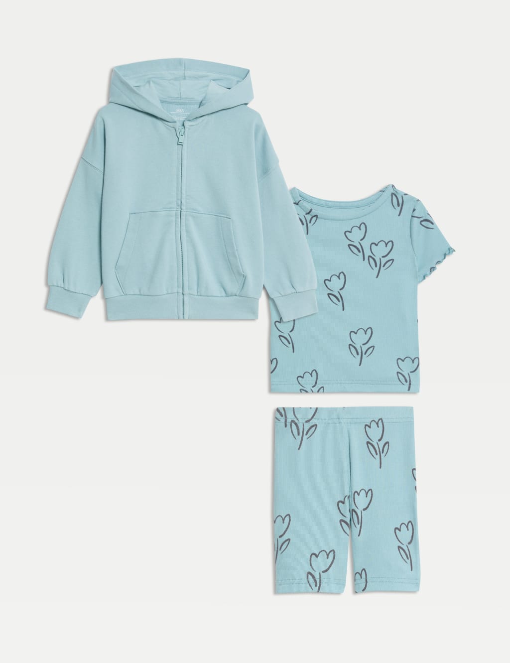 3pc Cotton Rich Hoodie Outfit (1-8 Yrs) 2 of 5
