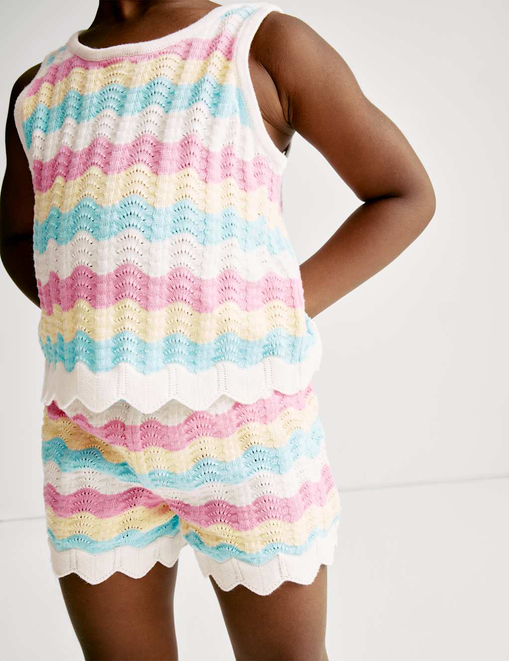 2pc Pure Cotton Knitted Vest and Shorts (2-8 Yrs) 4 of 7