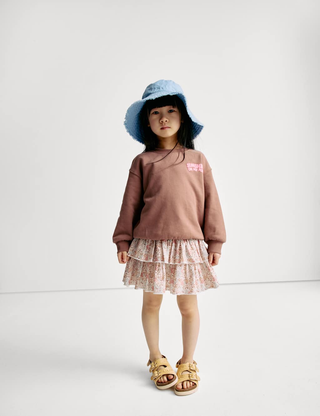 Cotton Rich Sunshine Slogan Sweatshirt (2-8 Yrs) 3 of 8