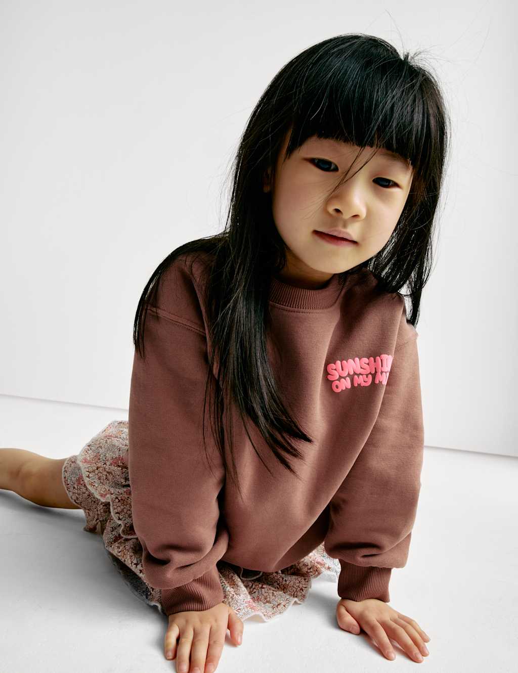 Cotton Rich Sunshine Slogan Sweatshirt (2-8 Yrs) 5 of 8