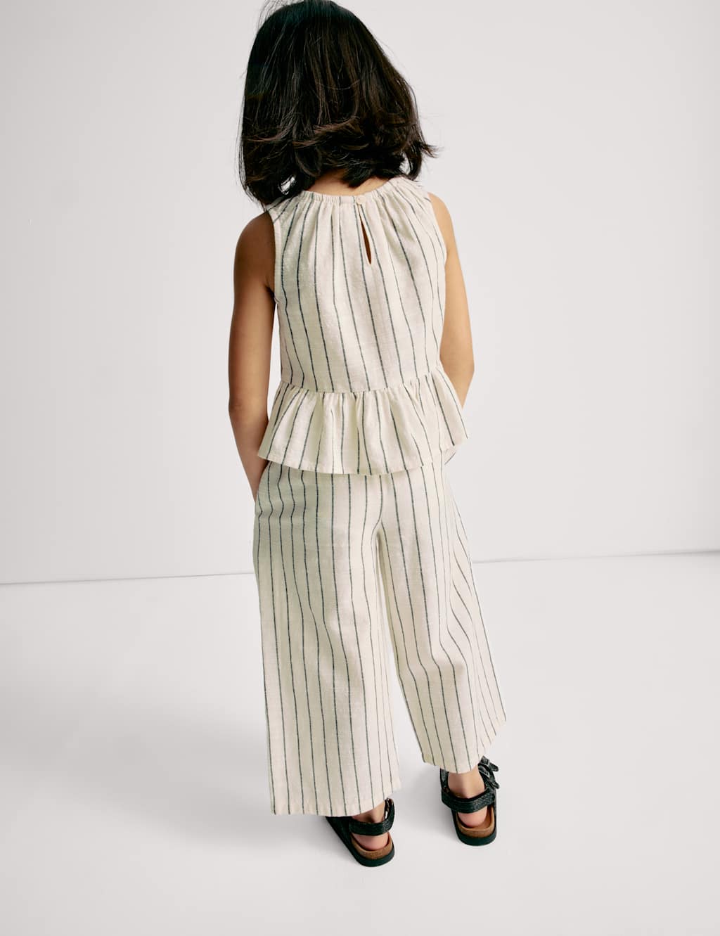 Pure Cotton Striped Top & Bottom Outfit (2-16 Yrs) 6 of 7