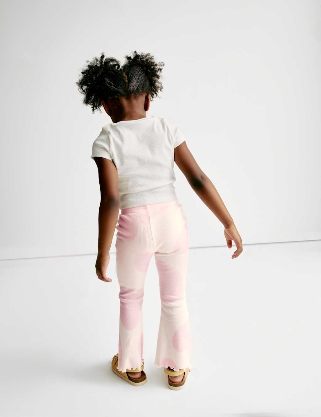 Cotton Rich Heart Print Flared Leggings (2-8 Yrs) 3 of 6