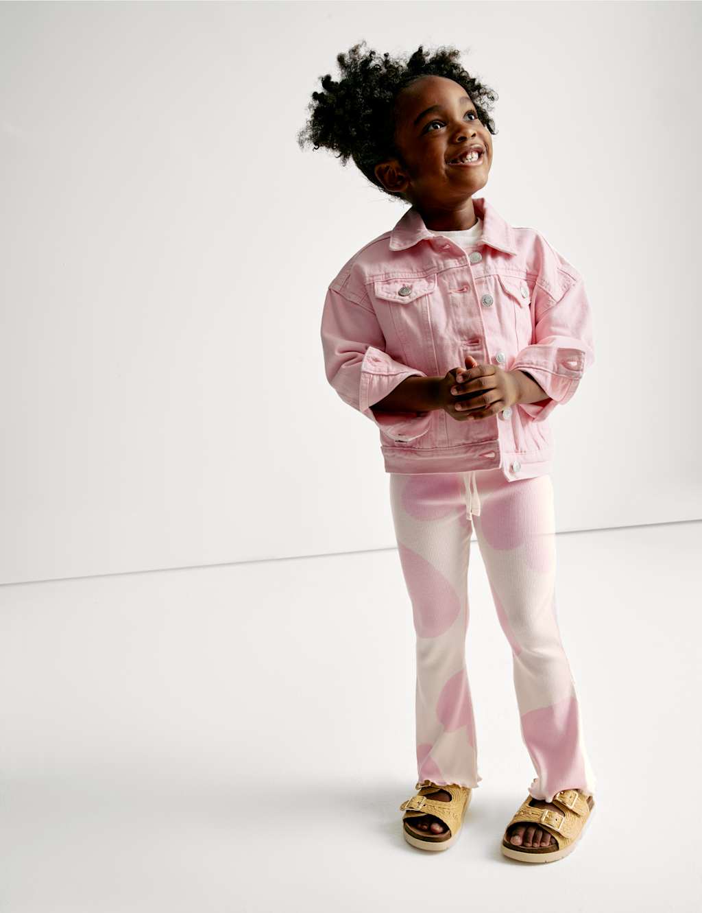 Cotton Rich Heart Print Flared Leggings (2-8 Yrs) 6 of 6