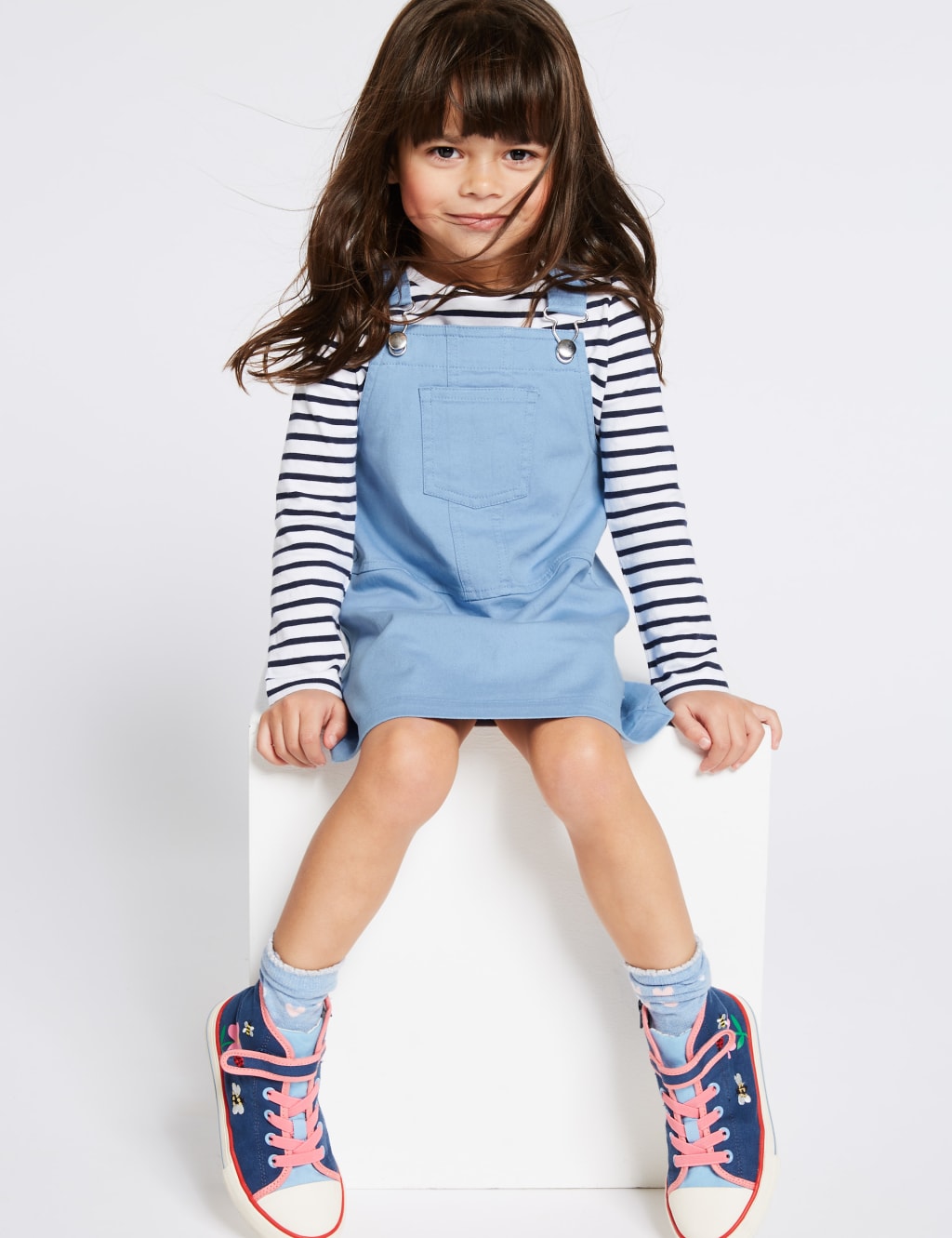 Striped pinafore top