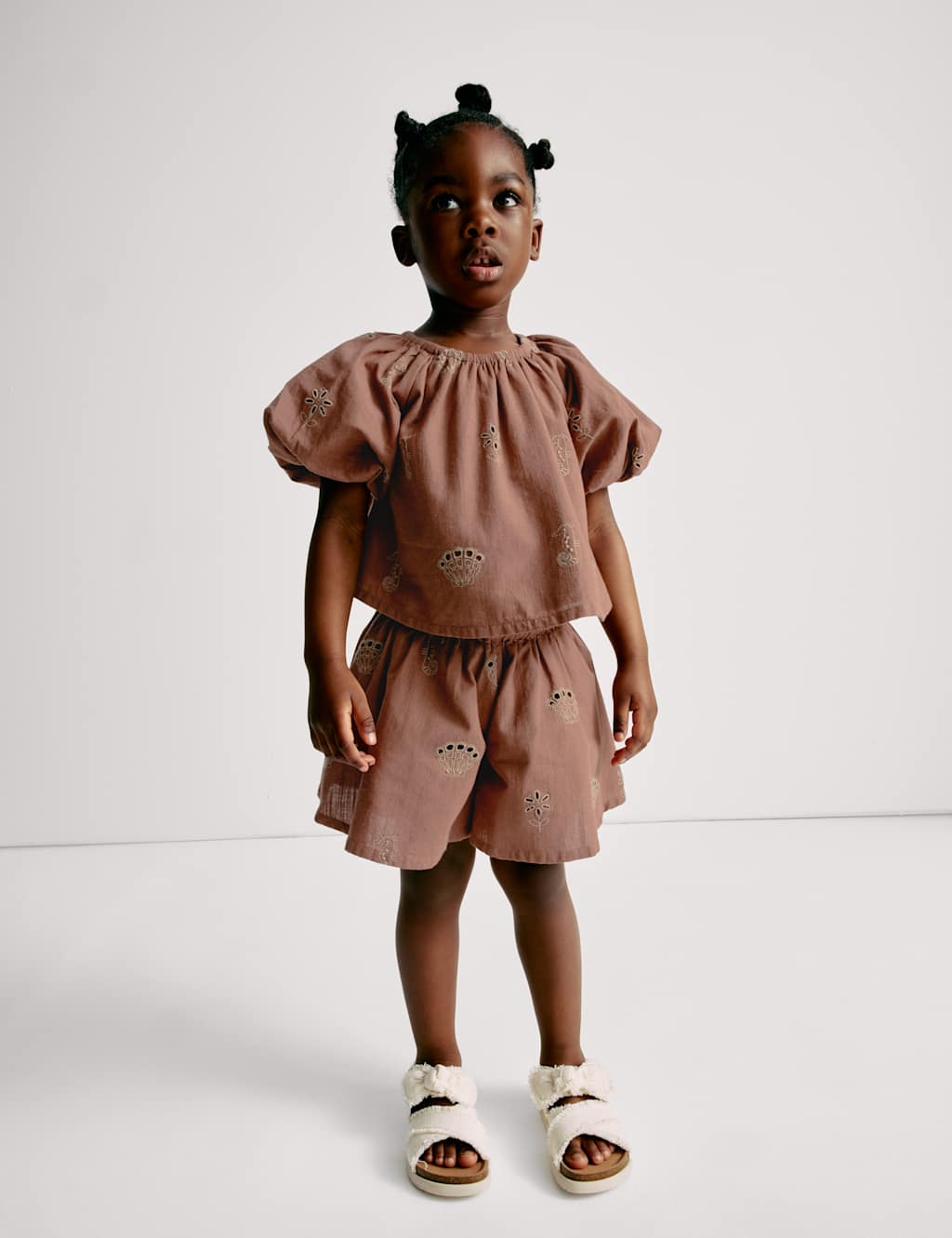 Pure Cotton Embroidered Top & Bottom Outfit (2-16 Yrs) 4 of 7