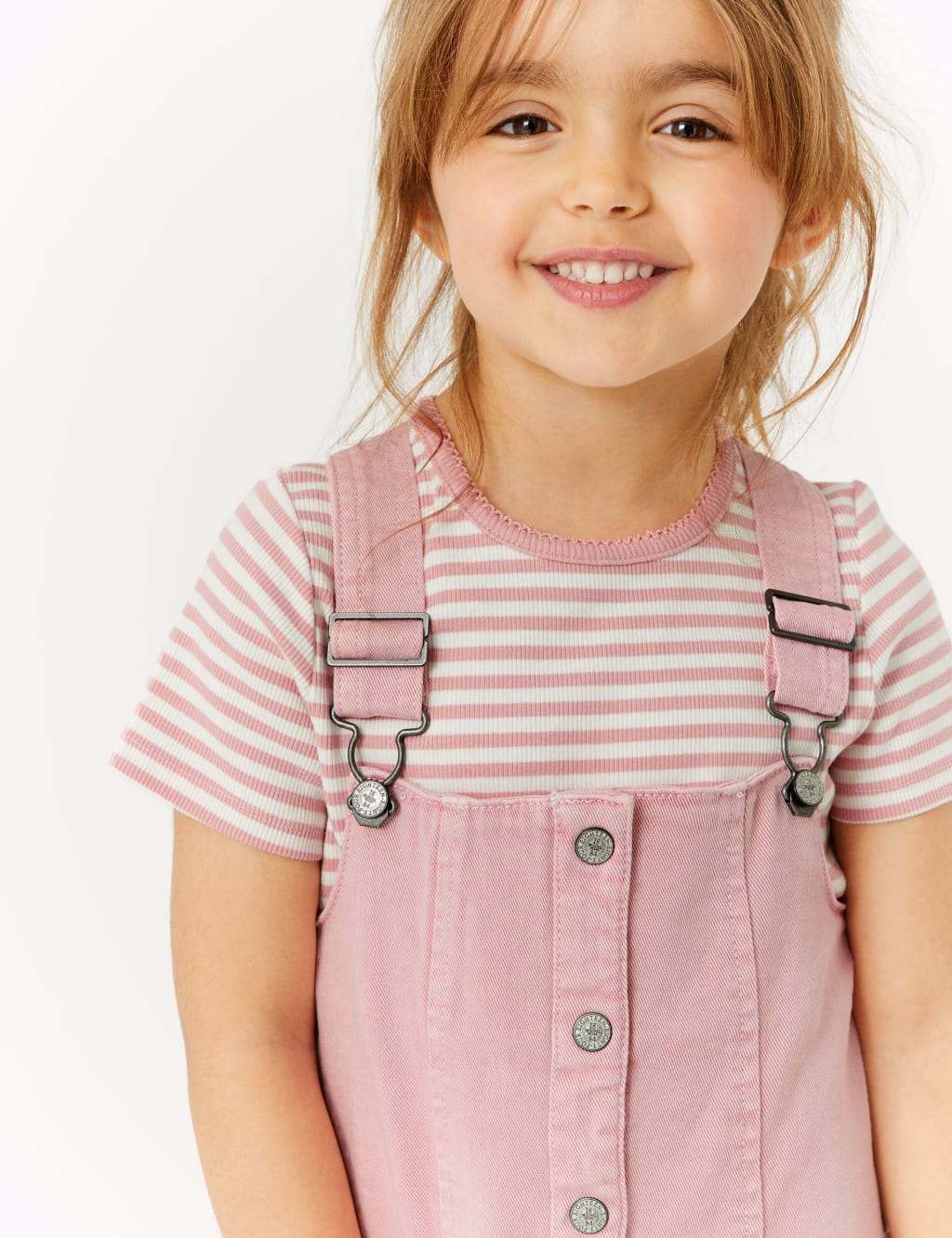 Cotton Pinny Dress & T-Shirt Outfit Set (2-7 Yrs) 3 of 4