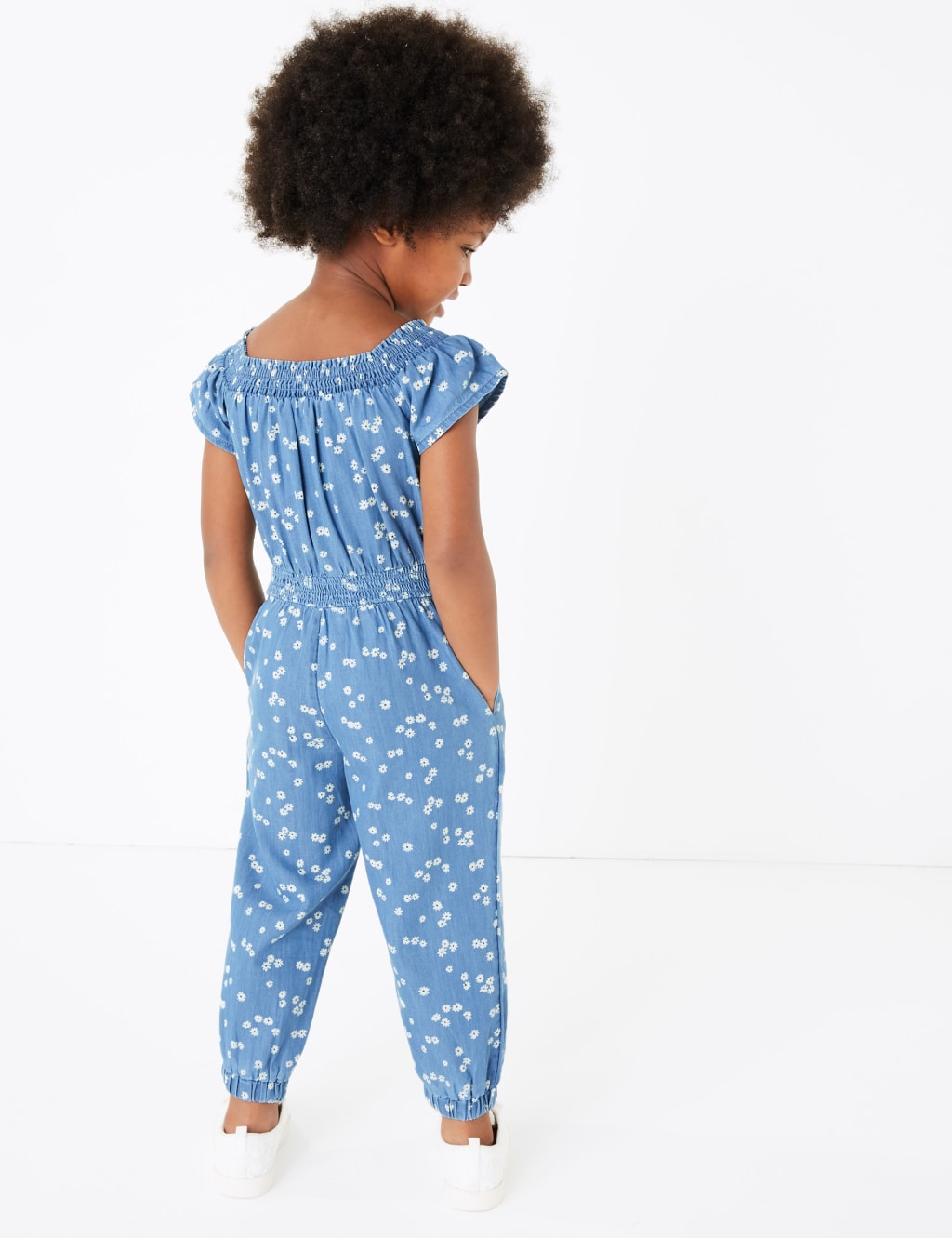 Chambray Daisy Print Jumpsuit (2-7 Yrs) 4 of 4