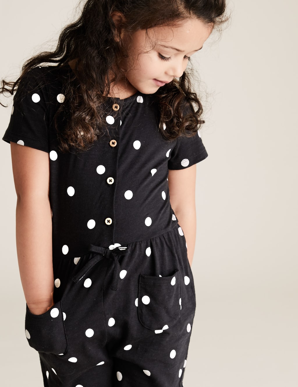 Cotton Spotted Jumpsuit (2-7 Yrs) 3 of 4