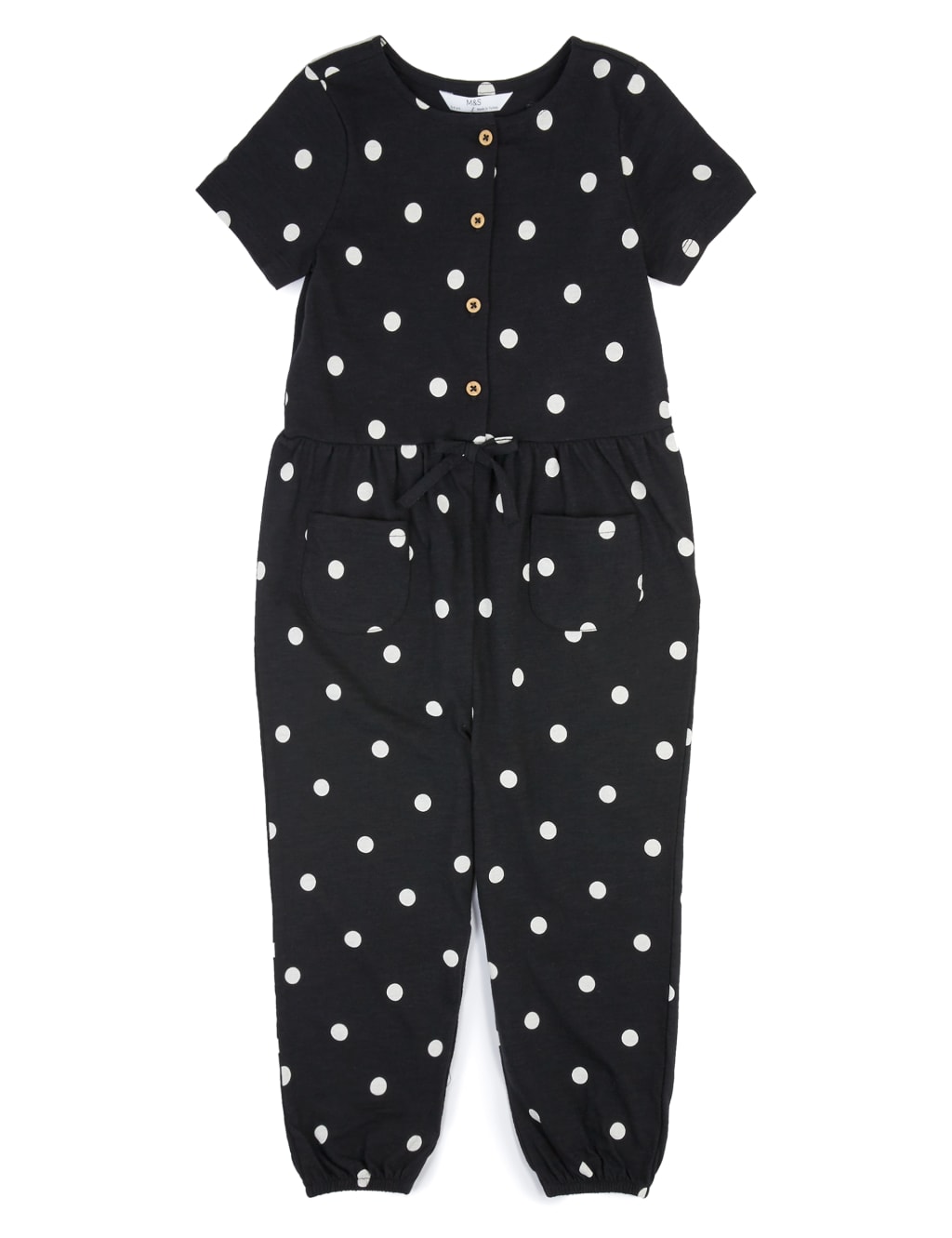 Cotton Spotted Jumpsuit (2-7 Yrs) 2 of 4