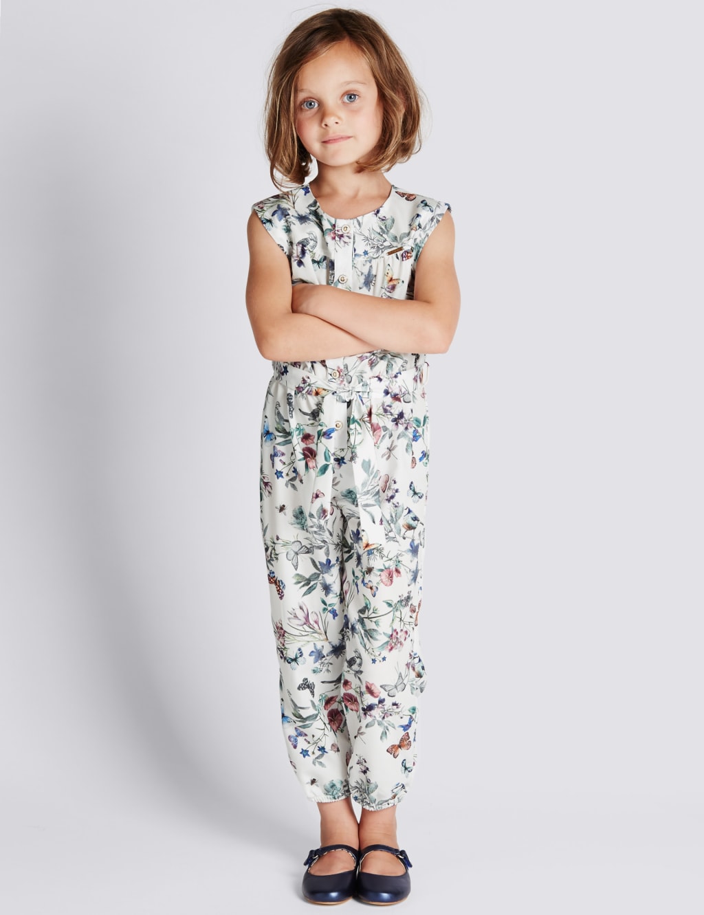 Sleeveless Assorted Print Jumpsuit (1-7 Years) 1 of 3