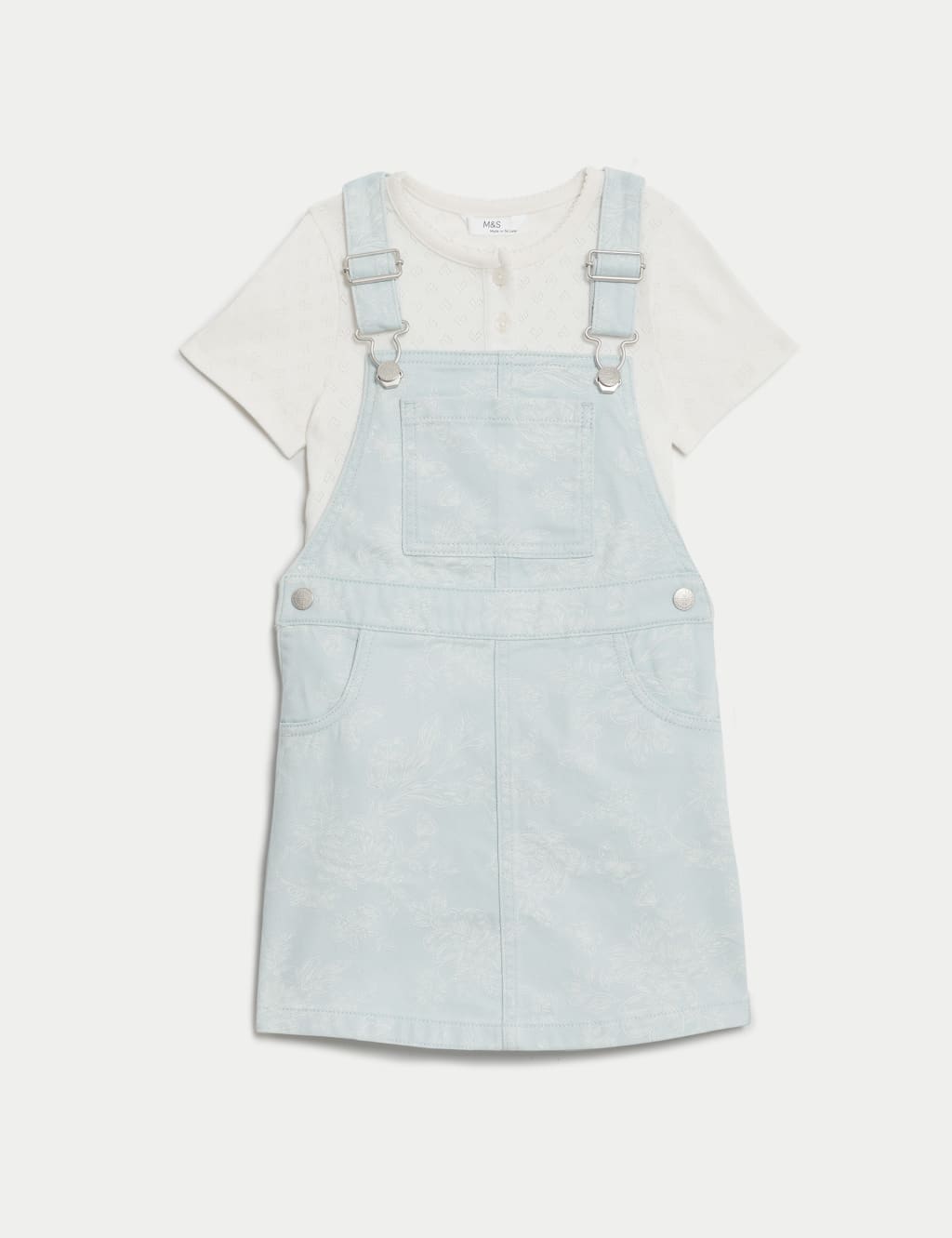 2pc Denim Pinafore Outfit (2-8 Yrs) 2 of 4