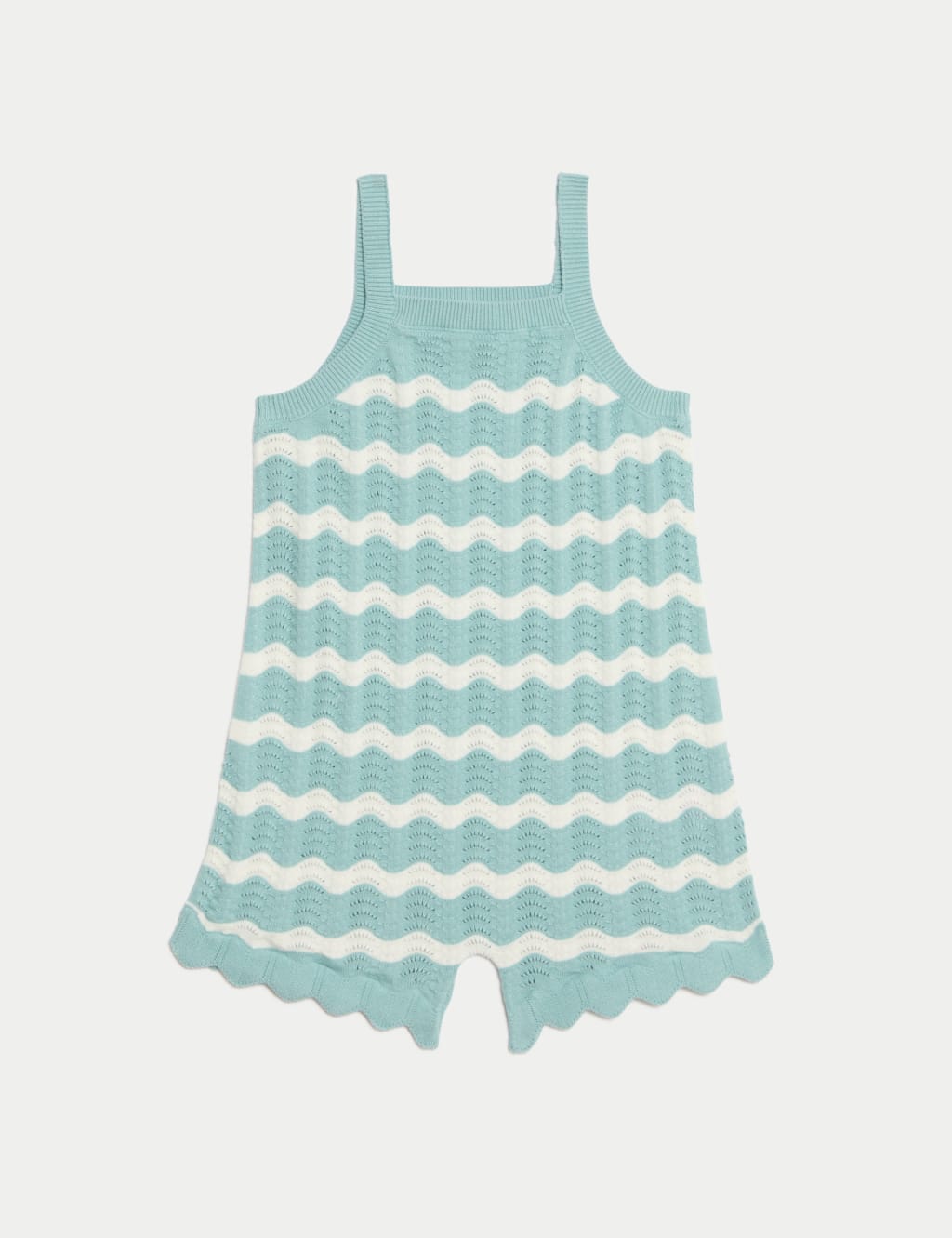 Pure Cotton Knitted Playsuit (2-8 Yrs) 2 of 5