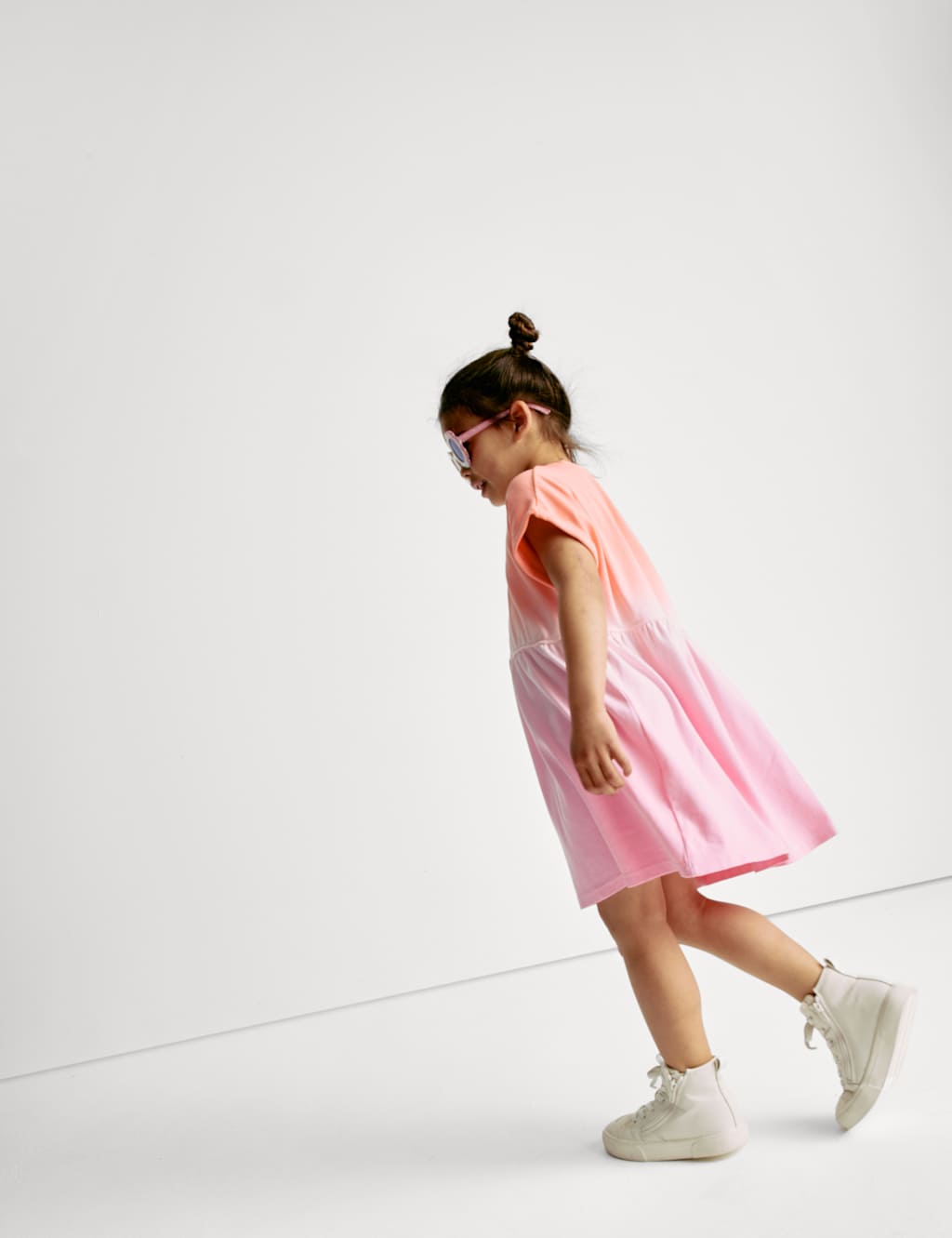 Cotton Rich Ombré T-Shirt Dress (1-8 Yrs) 1 of 7