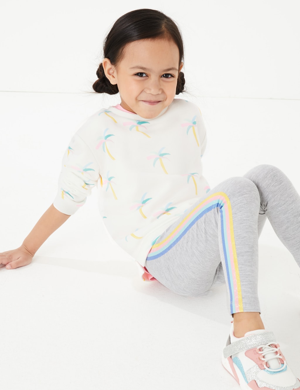 Cotton Palm Tree Print Sweatshirt (2-7 Yrs) 1 of 4