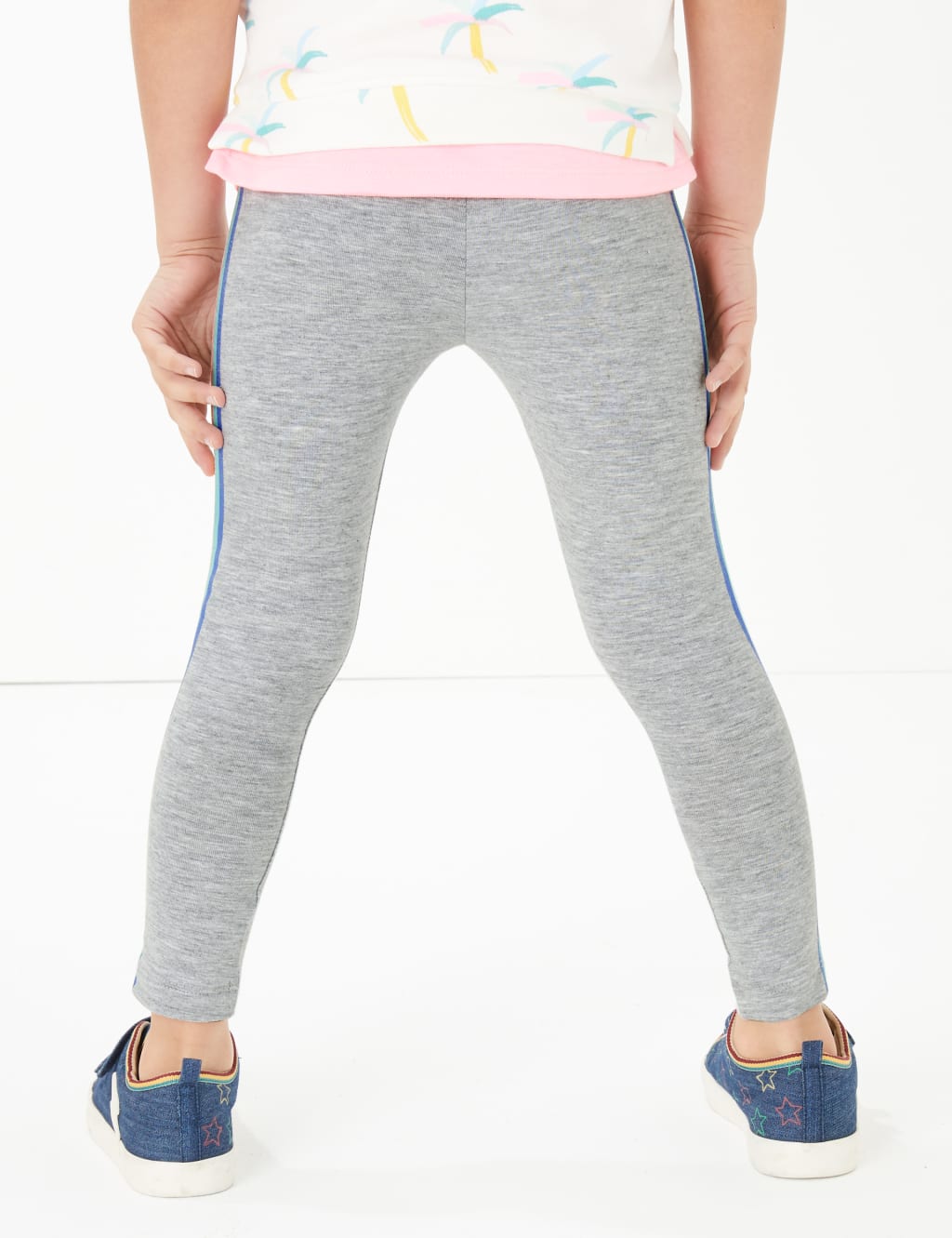 Cotton Rainbow Side Stripe Leggings (2-7 Yrs) 4 of 6
