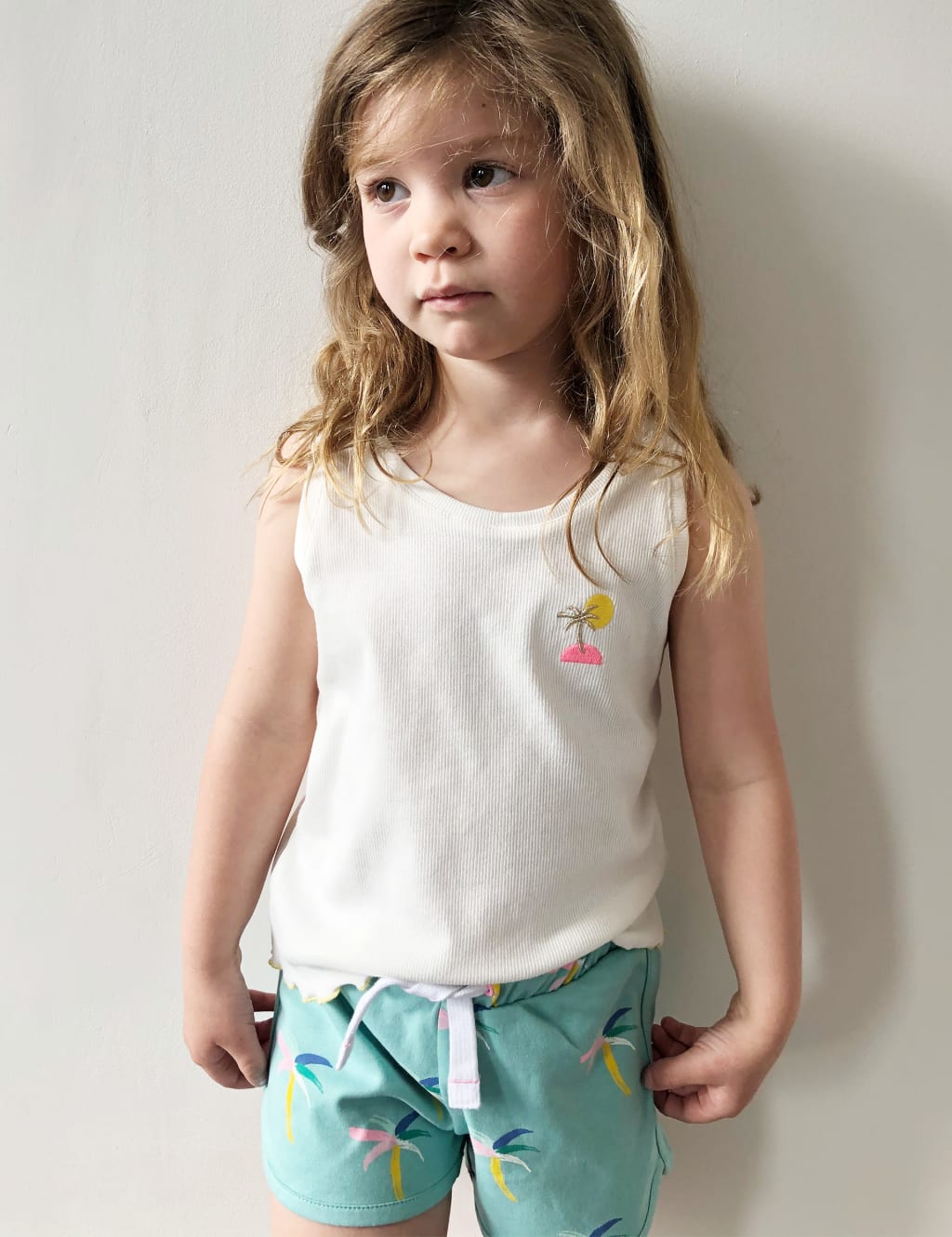 Cotton Palm Logo Ribbed Vest (2-7 Yrs) 1 of 3