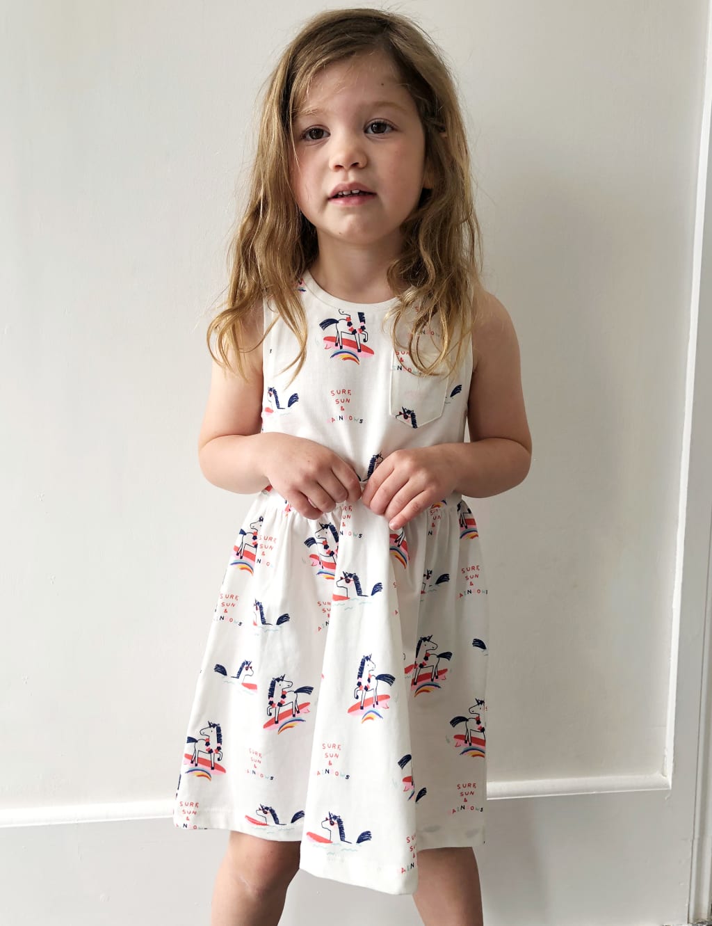 Cotton Unicorn Dress (2-7 Yrs) 1 of 3