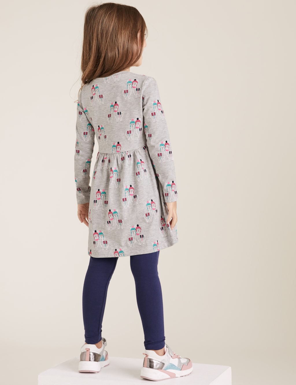 Cotton Llama Print Dress (2-7 Yrs) 4 of 4