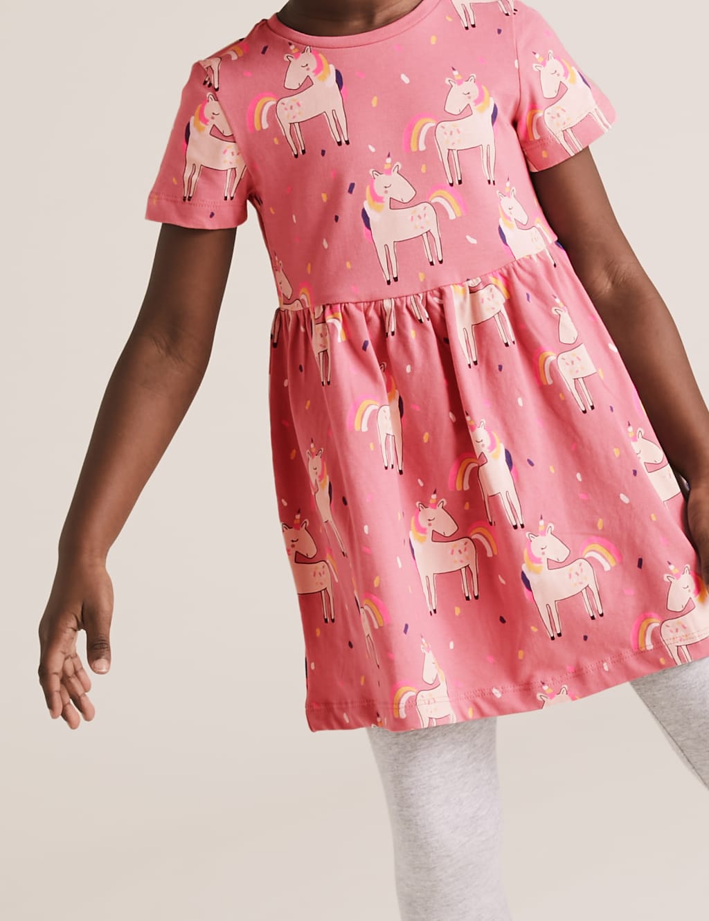 Pure Cotton Unicorn Print Dress (2-7 Yrs) 3 of 4