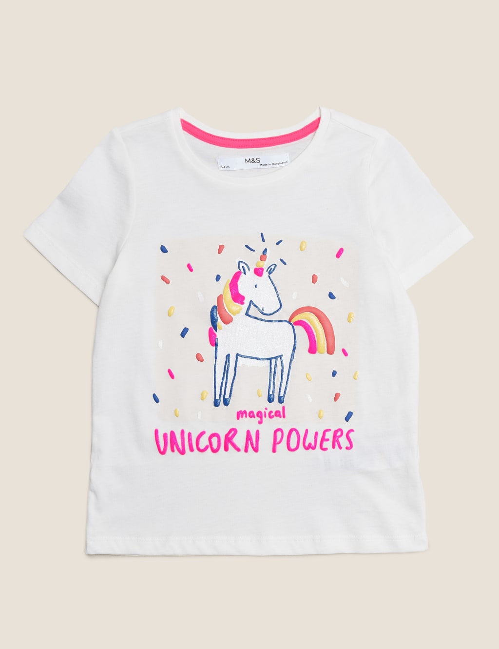 Pure Cotton Unicorn T-Shirt (2-7 Yrs) 2 of 4