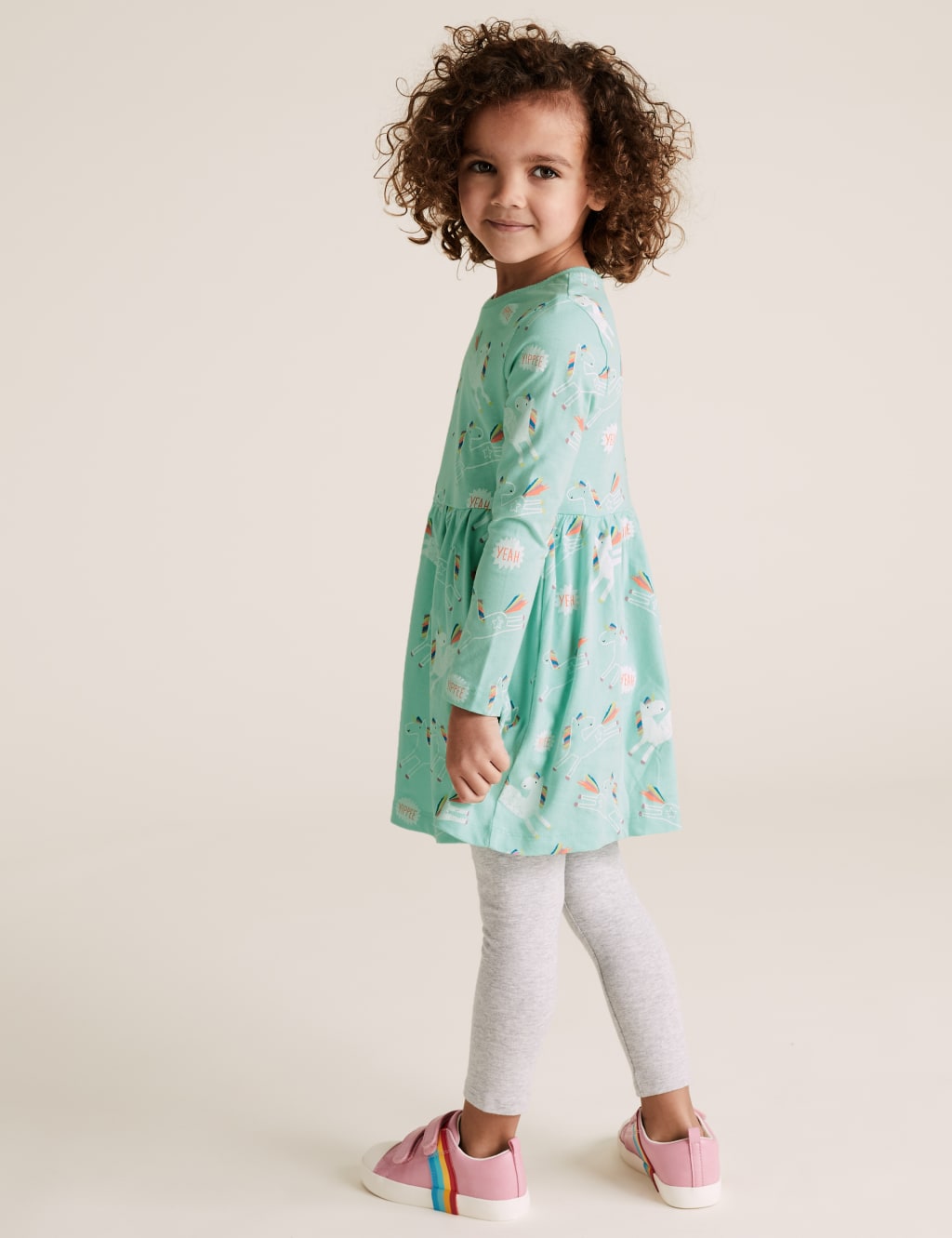Pure Cotton Unicorn Print Dress (2-7 Yrs) 4 of 4