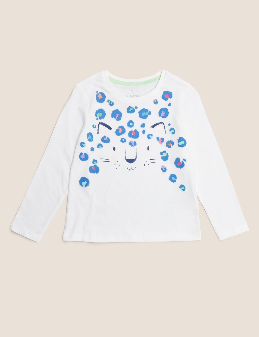 Pure Cotton Leopard Top (2-7 Yrs) 2 of 4